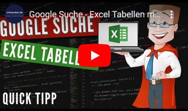 Mit Google Excel Tabellen und Vorlagen finden