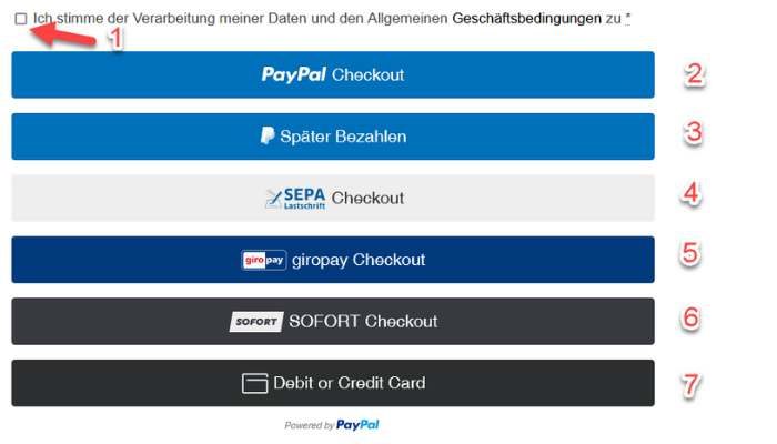 Bezahlung bei infobroker.de - Kassenbereich
